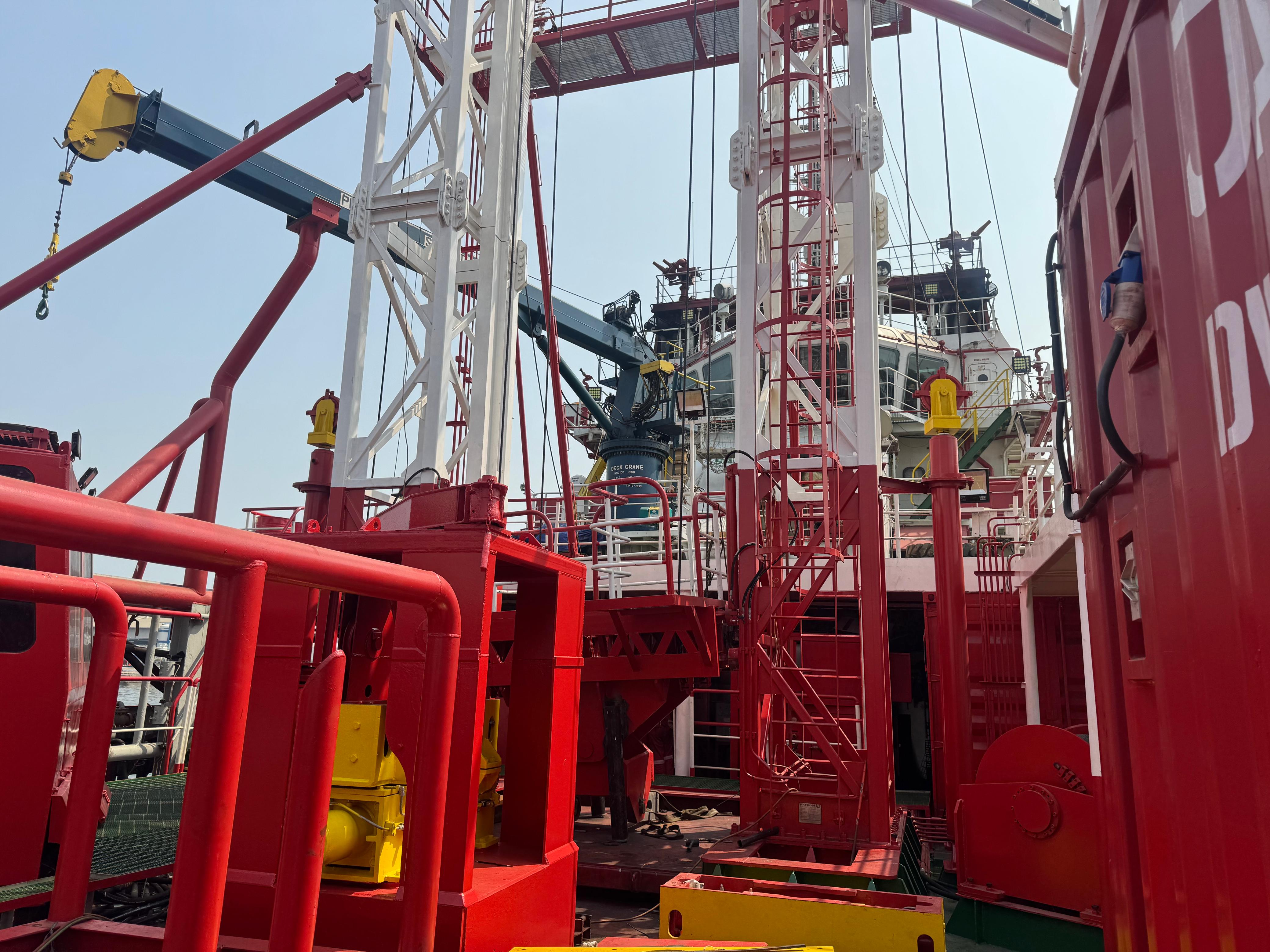 Conversion from AHTS to geotechnical survey vessel.